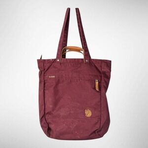 Fjällräven G-1000 Tote Bag Burgundy Shoulder Carry Everyday Utility Bag